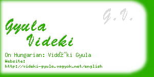 gyula videki business card